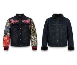 (FV-2811) Vintage Statement Denim Jacket Wholesale..