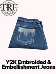 #181 Y2K embroidered and embellished jeans