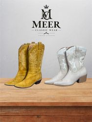 Classic y2k style  Cowboy Boots