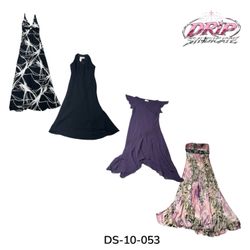 Trendy Y2K Poly Maxi Dress For Statement (DS-10-05..