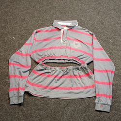 Upcycled Rugby Full Sleeves Top & Skirts