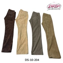 Y2K Corduroy Trousers with Flared Legs (DS-10-204)