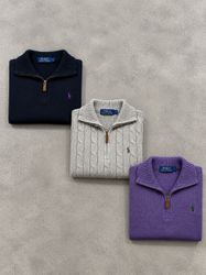 Ralph Lauren 1/4 Zip Sweaters - [TS-0941]