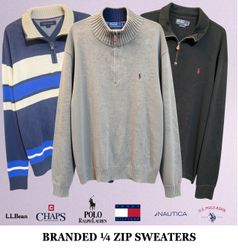 Mix Brand 1/4 Zip Sweaters including Tommy Hilfige..