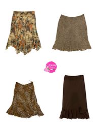 Y2k earthy tone poly skirts
