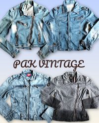 Denim zipper jacket 19 pieces
