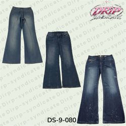 Jeans évasés vintage – Taille haute jambes larges ..