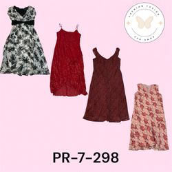 Women’s printed poly dress (PR-7-298)