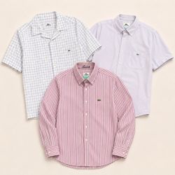 Camicie di cotone Lacoste