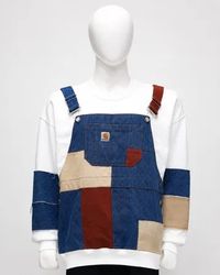 CR02201 Upcycled Carhartt Denim Patchwork Overall ..