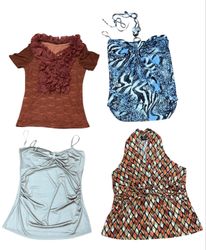 Tops transparents Y2K 10 pcs à 1470