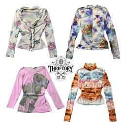 Y2K Forest Vibe Printed Long Sleeve Tops TY-186