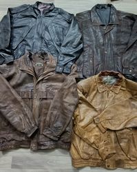 HD1596 Men Vintage  Leather  Bomber Jackets