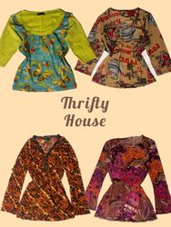 Y2K Women Printed Sheer Blouses(TH/916)