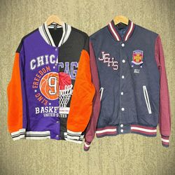 Vintage Baseball Nylon Varsity Jackets (FNC:31)