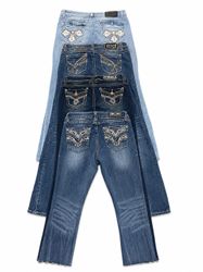 Y2K Embroidery Bootcut Jeans