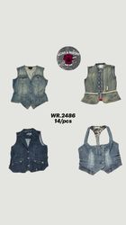 Y2k denim jackets west WR-2486