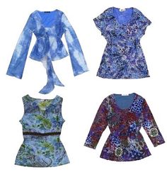 Y2K Ocean Aesthetic Tops