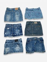 Y2K Vintage Denim Mini Skirt Bundle (B-01)