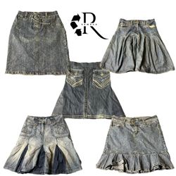 Y2K Denim Midi Skirt