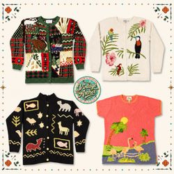 Vintage Novelty Knitwear Bundle | Embroidered Swea..