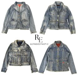Y2K Unique Girl Denim Jacket RE-3529