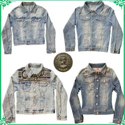 Womens Vintage & Branded Denim Jackets Embroidered..