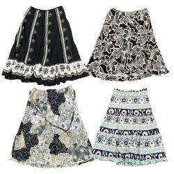 Y2K Women's Printed Floral Maxi Skirts RE-3885
