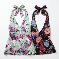 Upcycled Y2K Halter-Neck Cami Tops