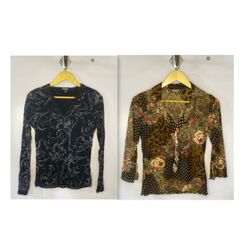 Y2K White Long Sleeve Blouse