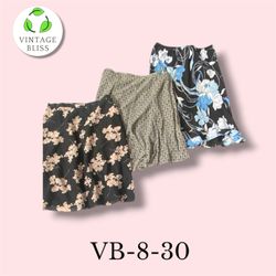 Y2K Black Printed Poly Skirt Wholesale Bundle Asso..