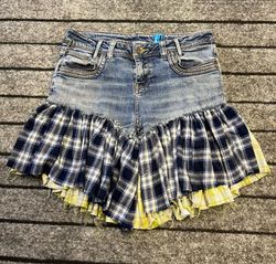 Upcycled Y2K Denim Ruffle Shorts