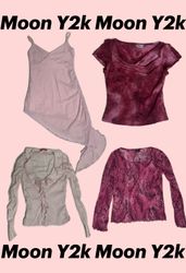 Y2k Pretty Pink Printed Blouses and Camisole Tops