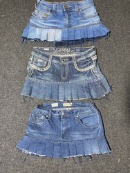 Upcycled Denim Mini Skirts — 0068
