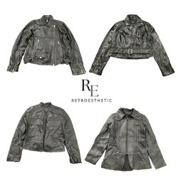 Y2K Unique Girl Leather Jacket RE-3672