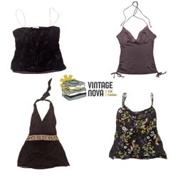 Brown Strappy and Halter Camisoles