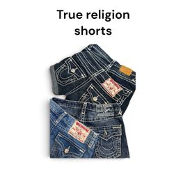 Miss me true religion rock revival shorts