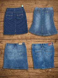 Vintage Y2K Denim Midi Skirt Bundle | A-Line & Pen..
