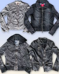 Denim Zipper Fitted jacket 15 pieces