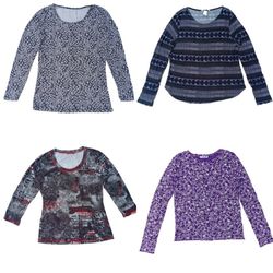 Camisetas de Manga Longa Impressas (MS044)