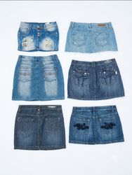 Soft Girl Y2K Denim Skirt Assortment | Pastel Acce..