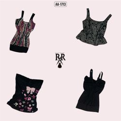 Y2k Black Rave Mix Tops (AA-1713)