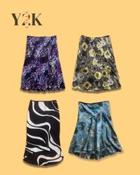Patterned Women's Midi Skirts (Yv-872)