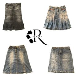U2K Unique Girl Denim Midi Skirt RW-2342