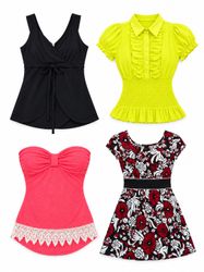Y2K Tropical Tops 10 pcs At 1546