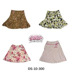 Cotton Tiered and Printed Midi Skirts (DS-10-300)