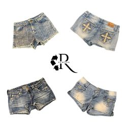 Y2K Unique Girl Denim-Shorts RW-2653