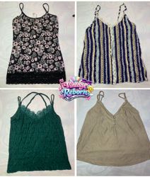 Y2K Vintage Lace Trim & Printed Cami Bundle VR432