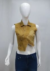 CR02233 Upcycled Carhartt Asymmetrische Arbeitwest..