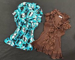 Y2K Crinkle Blouse B# 580